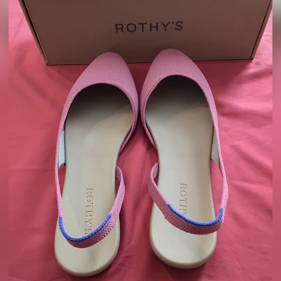 Rothy's Fuchsia Slingback Flats Hibiscus - Picture 2 of 4